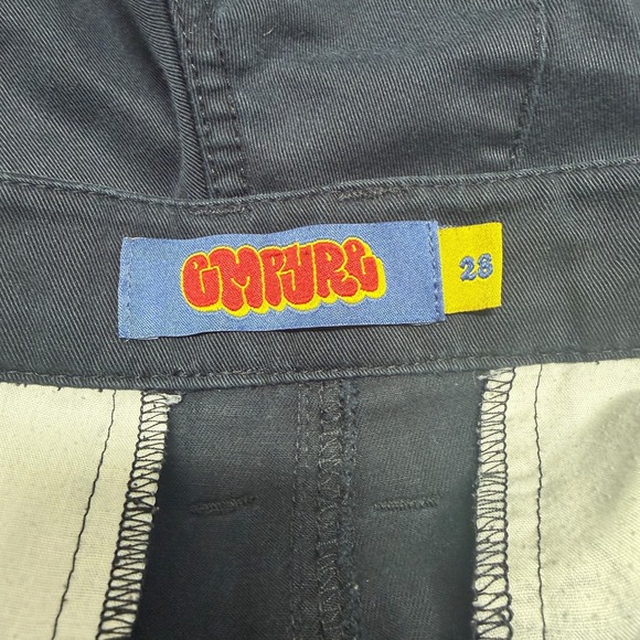 Empyre Pants Mens 28 Double Knee Cargo Pants Baggy Skater Black Y2K *FLAWED - Picture 14 of 16